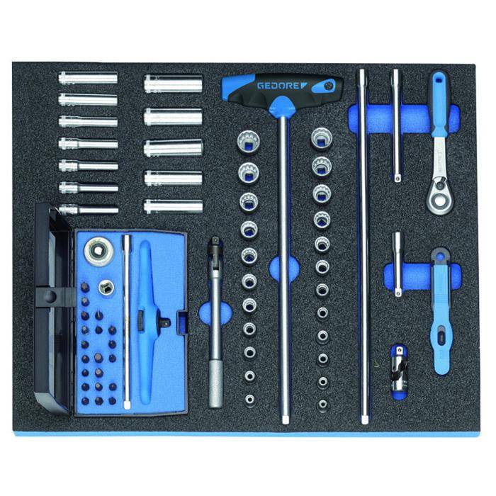 Steckschlüssel-Sortiment - Antrieb 1/4" - in Check-Tool-Modul - 67-tlg.