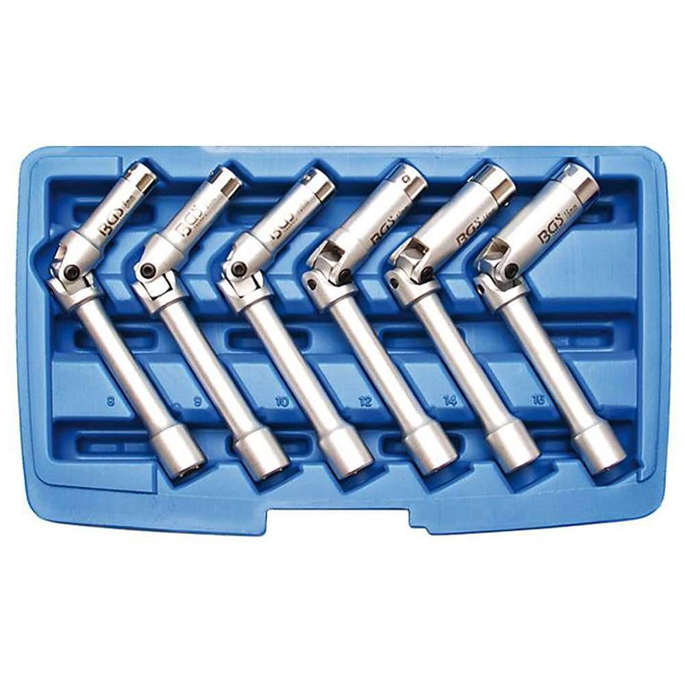 Glühkerzen-Gelenkeinsatz-Set - 8 mm bis 16 mm - Antrieb- 3/8" - 6-teilig