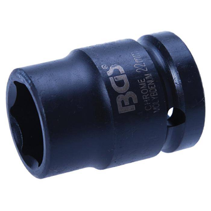 Kraft-Einsatz - 3/4" Antrieb - 22 mm - CR-MO-Stahl - phosphatiert - mit Rille und Bohrung für Haltekugel