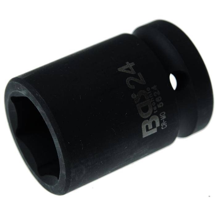 Kraft-Einsatz - 3/4" Antrieb - 24 mm - CR-MO-Stahl - phosphatiert - mit Rille und Bohrung für Haltekugel