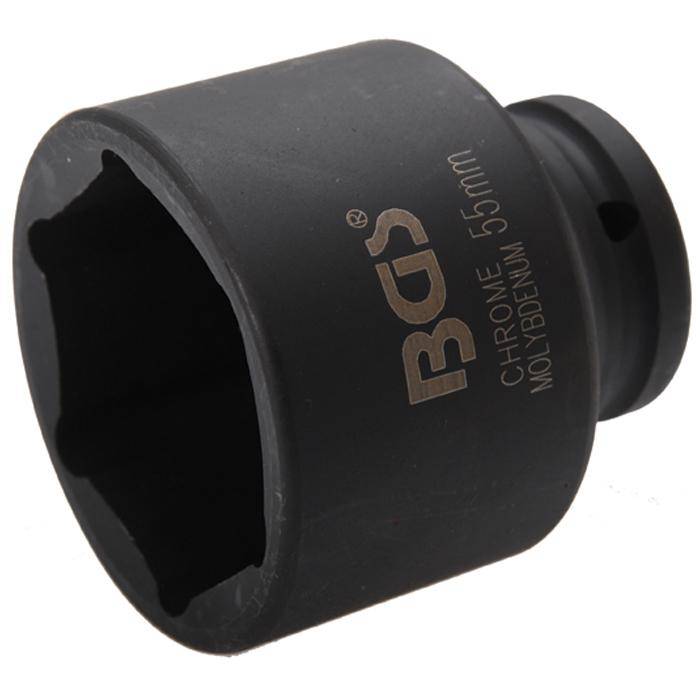 Kraft-Einsatz - 3/4" Antrieb - 55 mm - CR-MO-Stahl - phosphatiert - mit Rille und Bohrung für Haltekugel