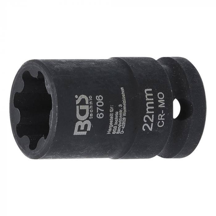 Spezial-Steckschlüssel-Einsatz - für Audi S5 / Q5 Bremssättel - Chrom-Molybdän-Stahl - Innenvierkant