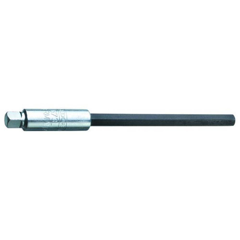 Einsatz-Halter - 130 mm lang - Außensechskant 1/4″ und Außenvierkant 1/4″