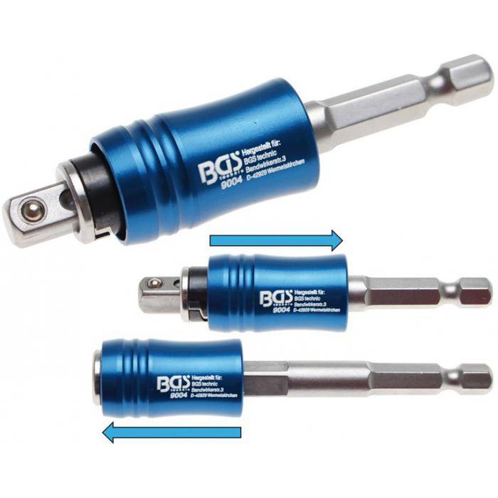 2-in-1 Magnethalter - für Bits und Steckschlüssel - Antrieb 6,3 (1/4") 4- & 6-Kant