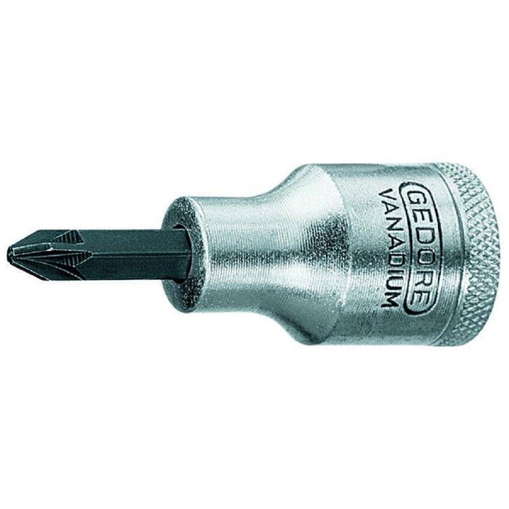 Schraubendrehereinsatz - Antrieb 1/2″ - Kreuzschlitz PZ - Länge 60 mm - Abtriebsgröße Kreuzschlitz PZ 2