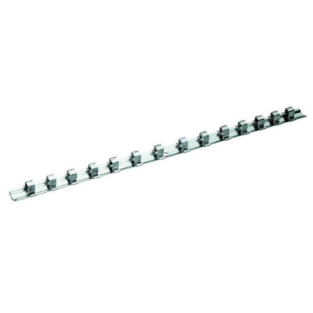 Federklemmleiste - für 14 Steckschlüssel-Einsätze 3/8" - Länge 405 mm