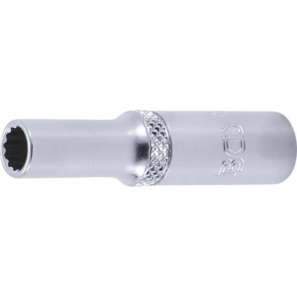 Steckschlüssel-Einsatz Zwölfkant - tief - Antrieb Innenvierkant 6,3 mm (1/4 ") - Schlüsselweite 6 mm