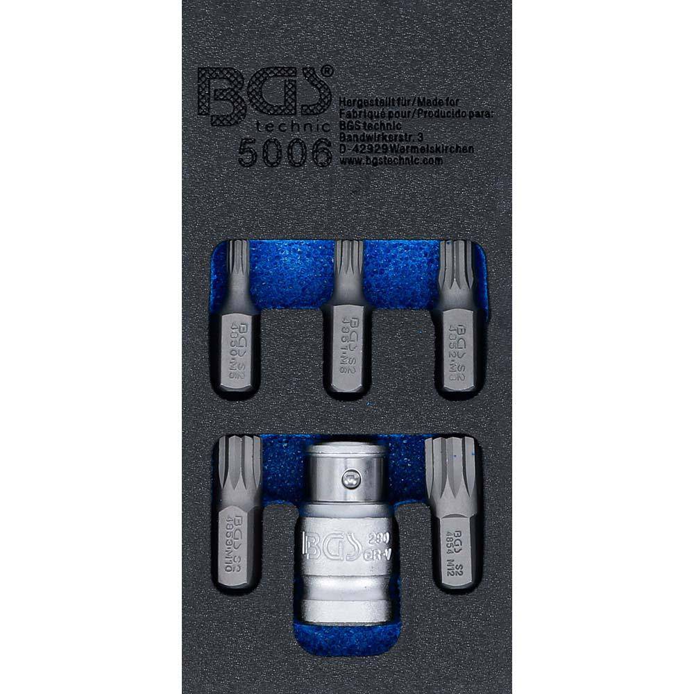 Schraubendreher-Bitsatz XZN - 6-teilig - Chrom-Vanadium-Stahl