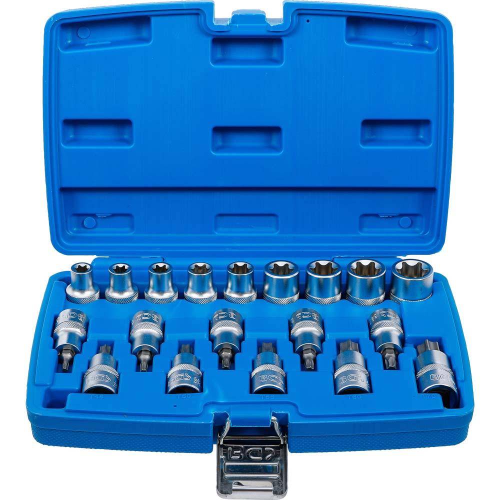 Bit-Einsatz Steckschl. Set E/T-Profil - 19-teilig - 1/2"