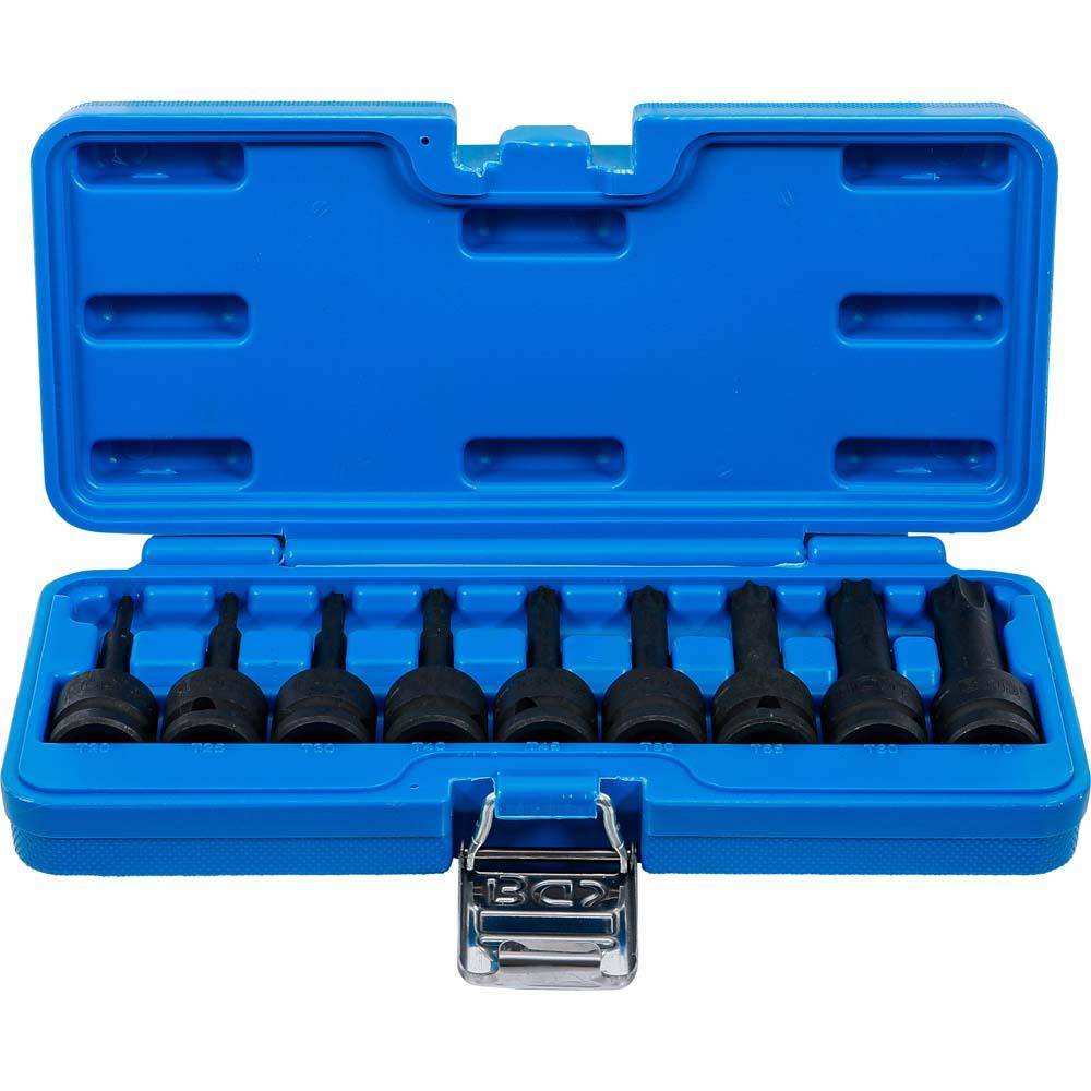 Kraft-Biteinsatz-Set T20 bis T70 - 1/2" - 9-teilig
