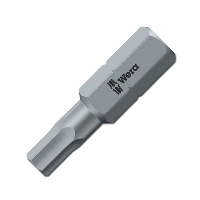 Bit-Einsätze 1/4" - Innen-6-Kant - SW 2,5 mm zähhart Wera - Gesamtlänge 25