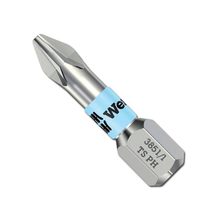 Bit-Einsätze 1/4" - Kreuz - PH 2 - Stainless - Wera - Gesamtlänge 25