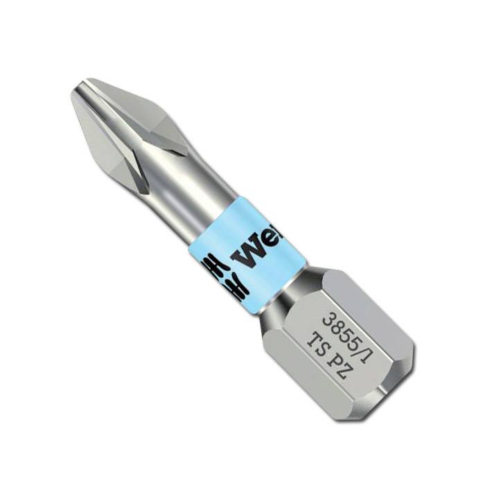 Bit-Einsätze 1/4" - Kreuz - PZ 1 Stainless Wera - Gesamtlänge 25