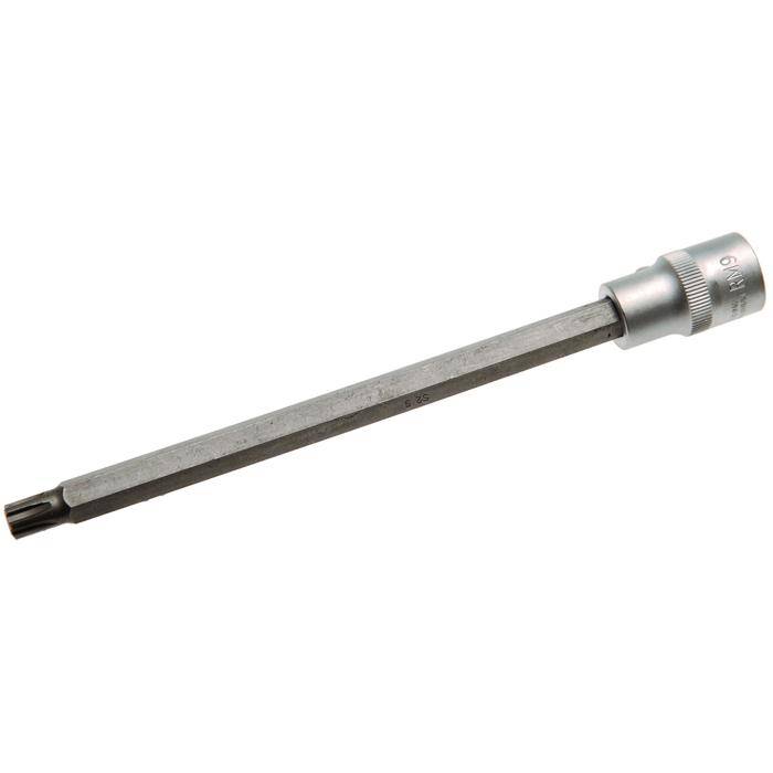 Biteinsatz RIBE® SchraubenInnenvierkant - 3/8" Antrieb - R8x200 mm - CV-Stahl - kordiert - matt verchromt - gerändelt