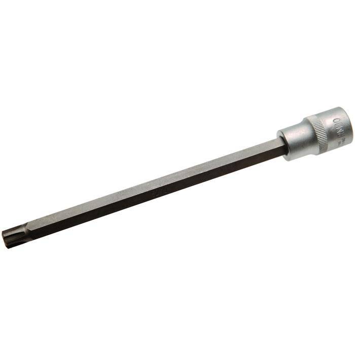 Biteinsatz RIBE® SchraubenInnenvierkant - 3/8" Antrieb - R10x200 mm - CV-Stahl - kordiert - matt verchromt - gerändelt