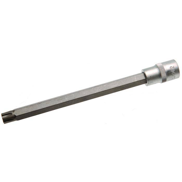 Biteinsatz RIBE® SchraubenInnenvierkant - 3/8" Antrieb - R12x200 mm - CV-Stahl - kordiert - matt verchromt - gerändelt