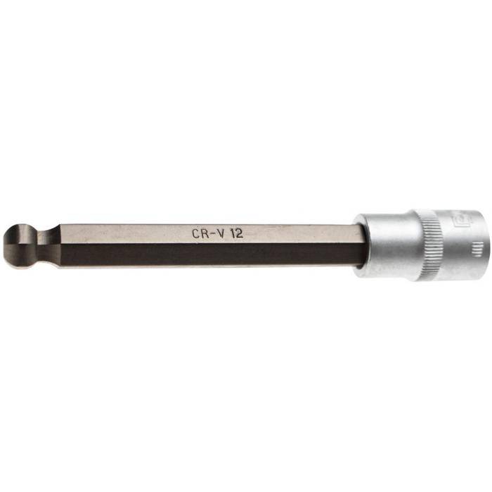 Bit-Einsatz - Innen-6-Kant - mit Kugelkopf - Antrieb 12,5 mm (1/2") - Größe 12 mm