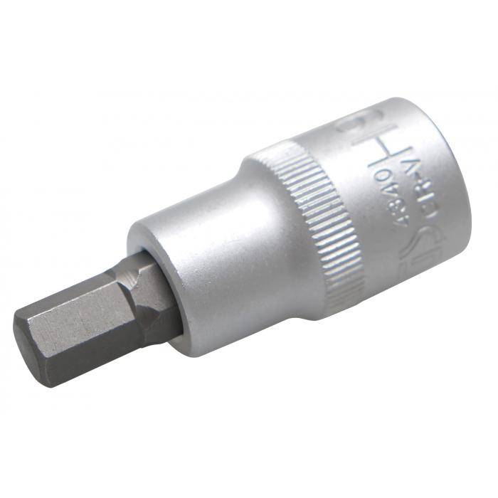 Bit-Einsatz - Innen-6-Kant - 9 mm - 1/2" - 53 mm lang - CV-Stahl