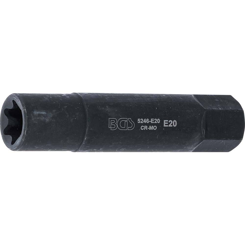 Bit Einsatz - Außen E-Profil E20 - Antrieb 22 mm 6-Kant - Länge 100 mm