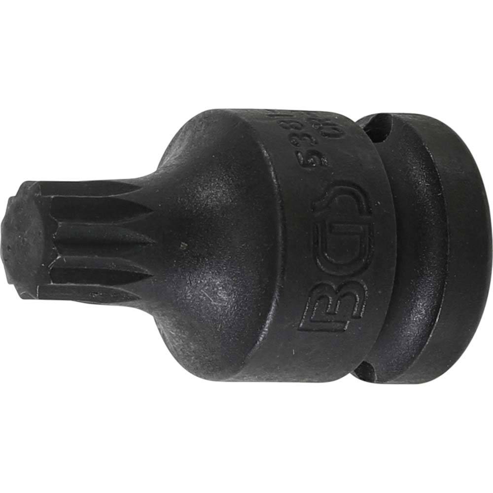 Kraft-Bit Einsatz - Innenvielzahn - Größen M12 - Antrieb 12,5 mm (1/2") - Länge 40 mm