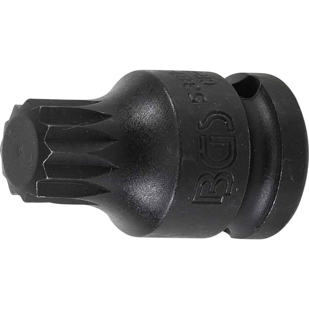 Kraft-Bit Einsatz - Innenvielzahn - Größen M16 - Antrieb 12,5 mm (1/2") - Länge 40 mm