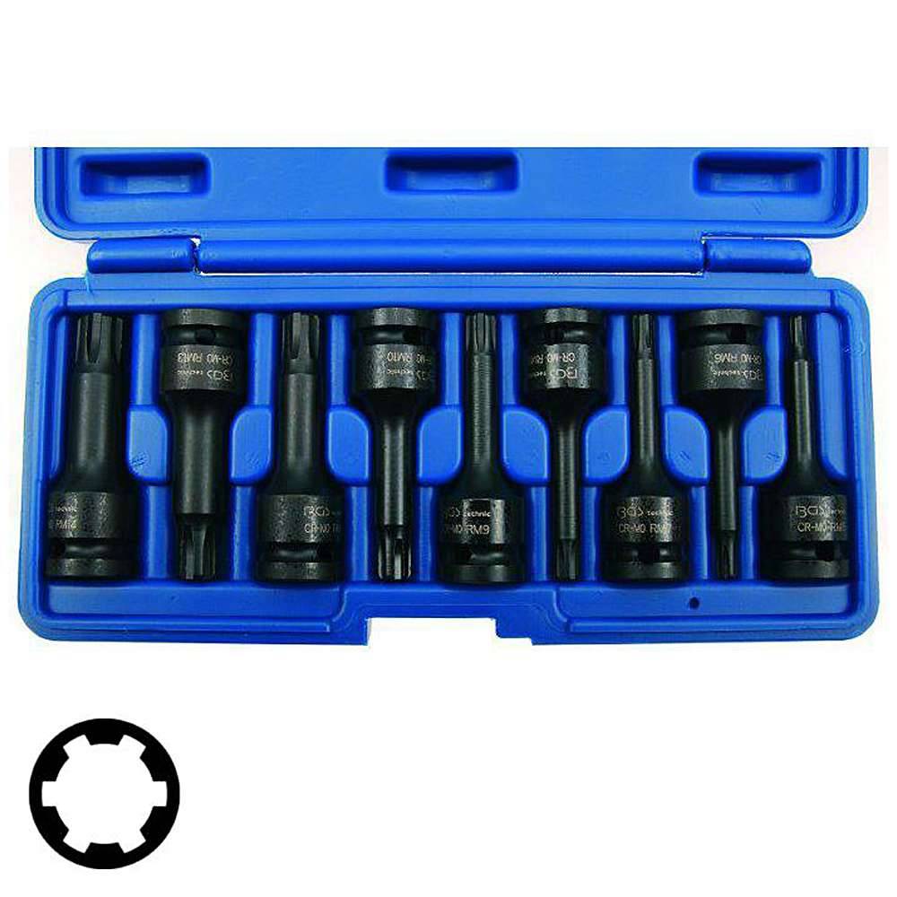 Kraft-Biteinsatz-Set "BGS" - Ribe - M5-14 - 1/2" Antrieb - 9-tlg.