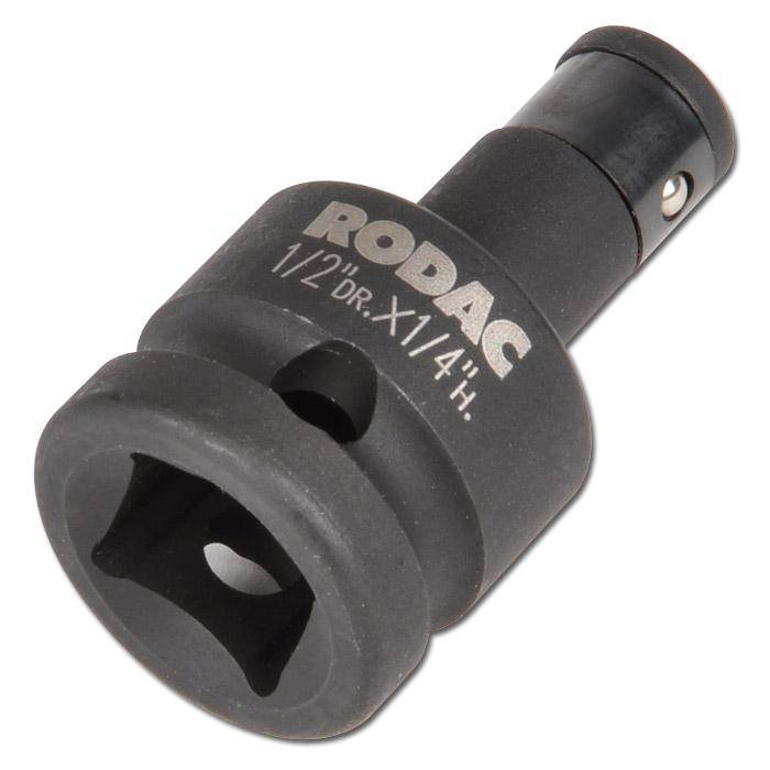 Bitadapter "CR-MO" - 1/2" rund auf 1/4" vierkant - Länge 46 mm