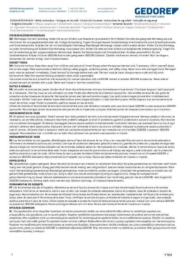 Gedore 1993 Z Zahnradknarre 1/2"