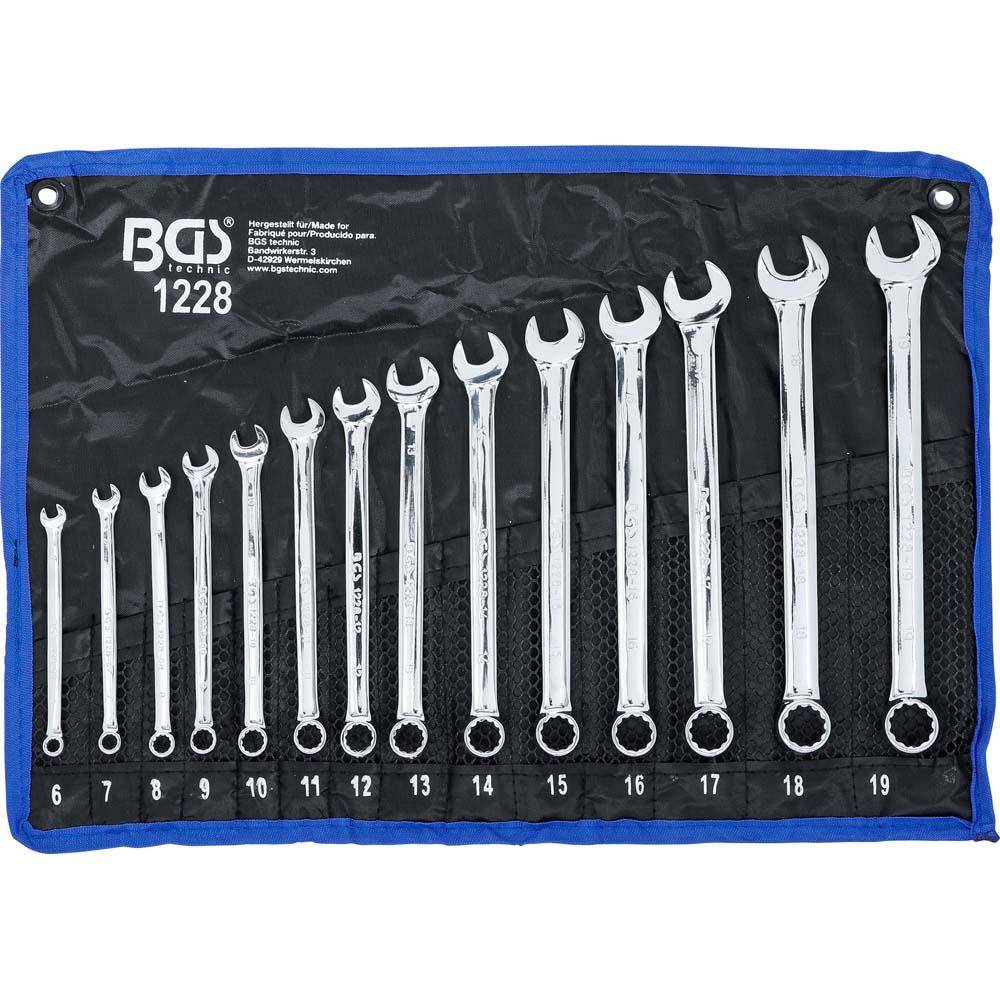 Maul-Ringschlüssel-Satz - extra lang - 6-19 mm - 14-teilig