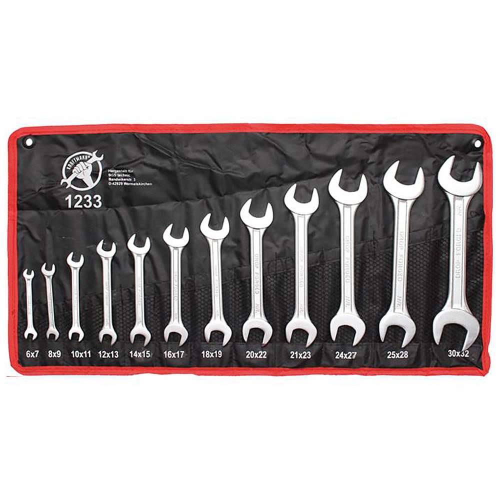 Doppelmaulschlüssel-Satz - SW 6x7 mm bis 30x32 mm - 12-tlg.
