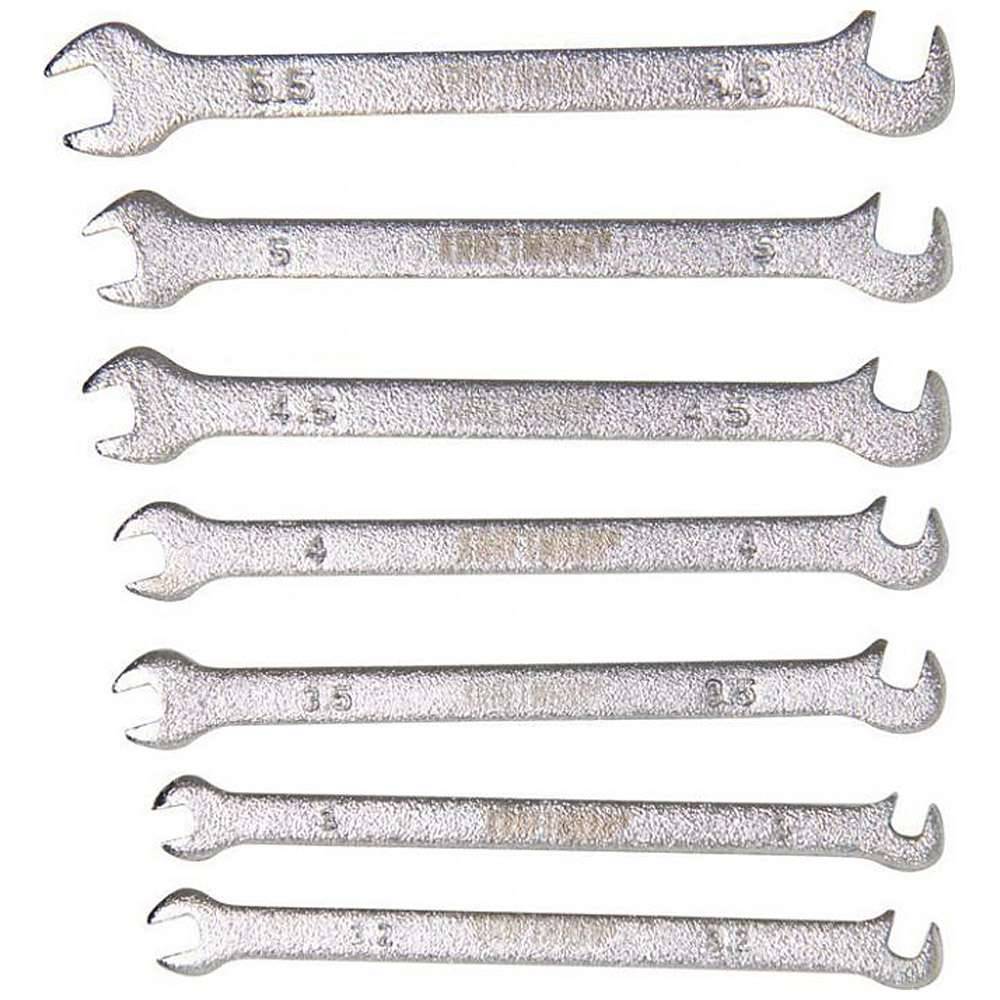 Doppel-Maulschlüssel-Satz - Mini Ausführung - 3 mm bis 5,5 mm - 7-tlg.