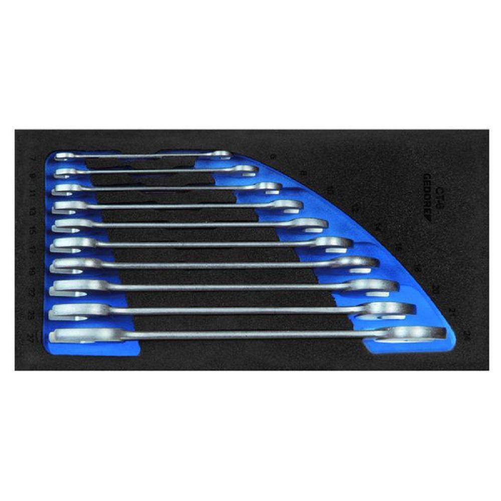 Doppelmaulschlüssel-Satz - in Check-Tool-Modul - SW 6x7 bis 24x27 mm - 10-tlg.