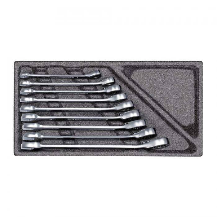 GEDORE red Ringratschenmaulschlüssel-Satz im 1/3 Schaumstoffmodul - 9-teilig