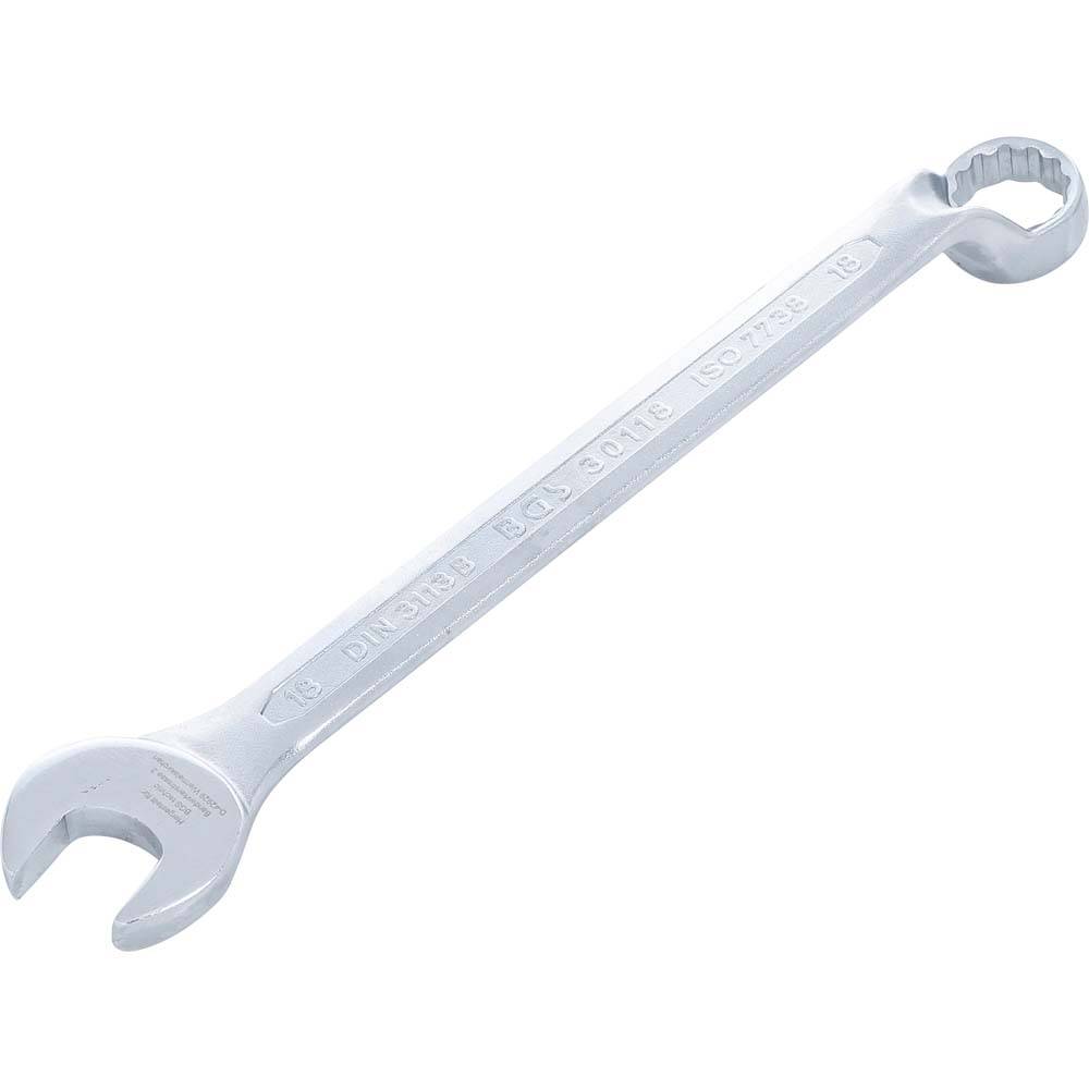 Maul-Ringschlüssel - Ringseite gekröpft - Größe 18 mm