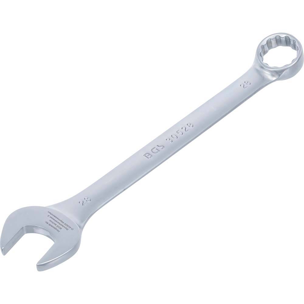 Maul-Ringschlüssel - matt verchromt - Größen 28 mm