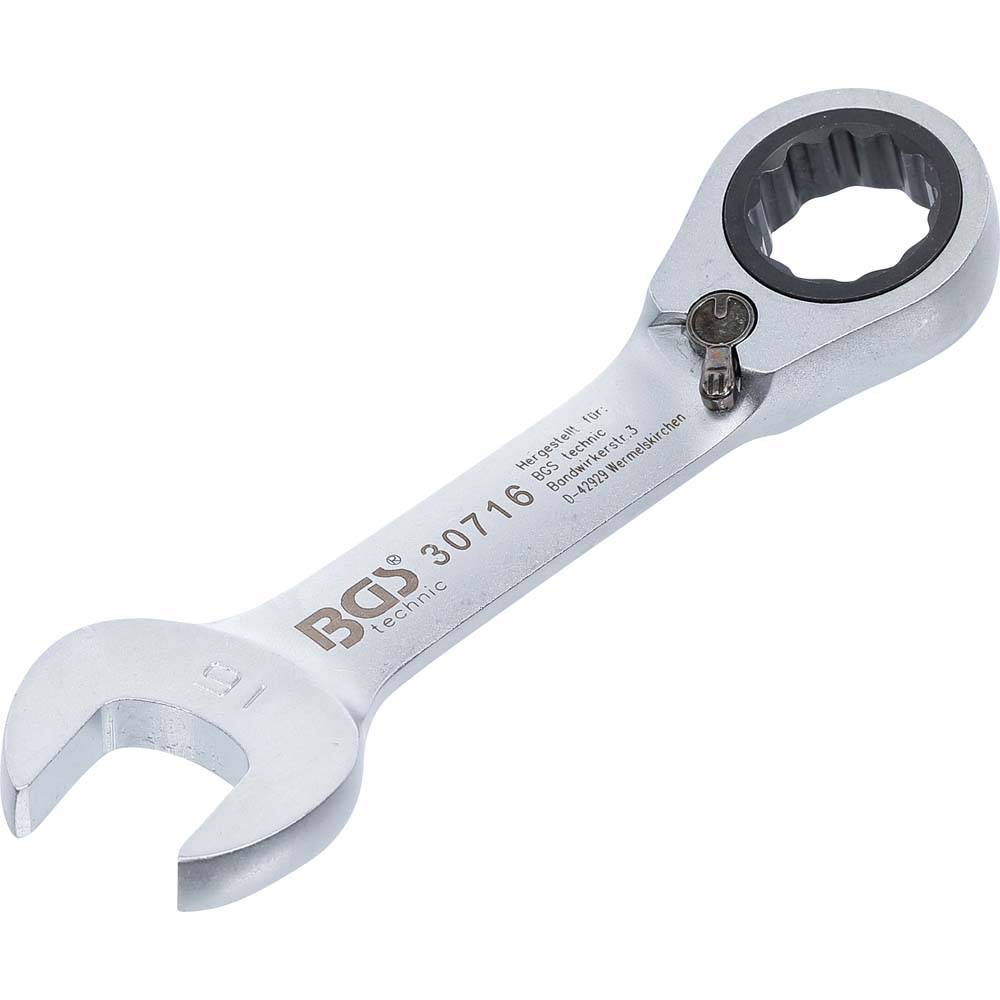 Ratschenring-Maulschlüssel - kurz - Größe 16 mm