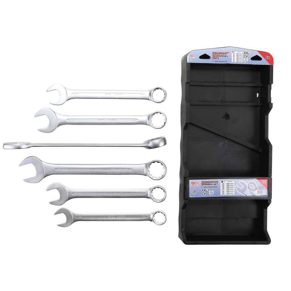 Maulringschlüsselsatz "BGS" - CV-Stahl - SW 34 bis 50mm -6-tlg. - DIN 3113A - "X