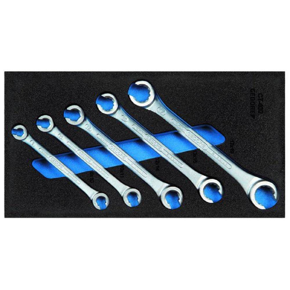 Doppelringschlüssel-Satz - offen - 1/2 in Check-Tool-Modul - SW 8x10-17x19mm