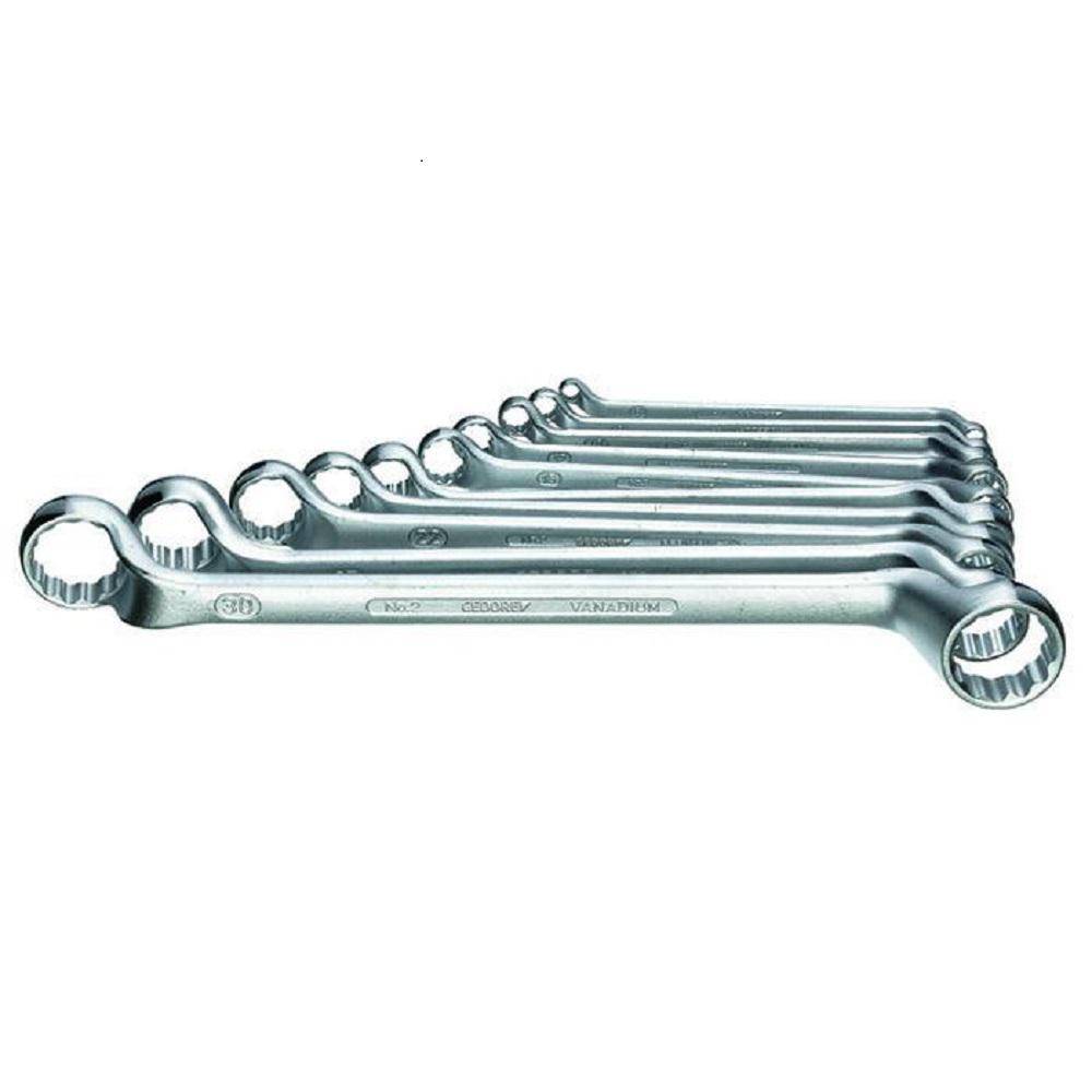 Doppelringschlüssel-Satz - 10 teilig - tief gekröpft - UD-Profil - SW 6 bis 32 mm