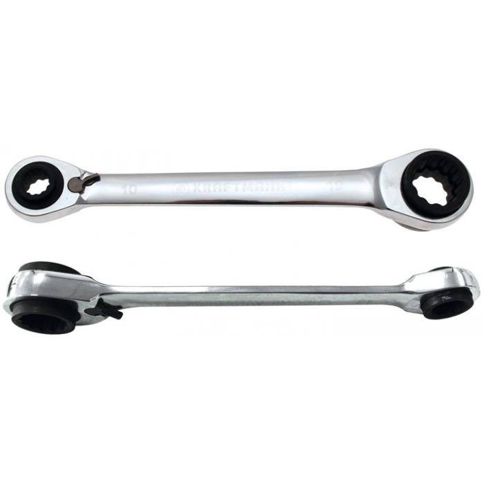 Ratschenschlüssel - 4-in1 - Größen verstellbar 10 x 13 und 17 x 19 mm