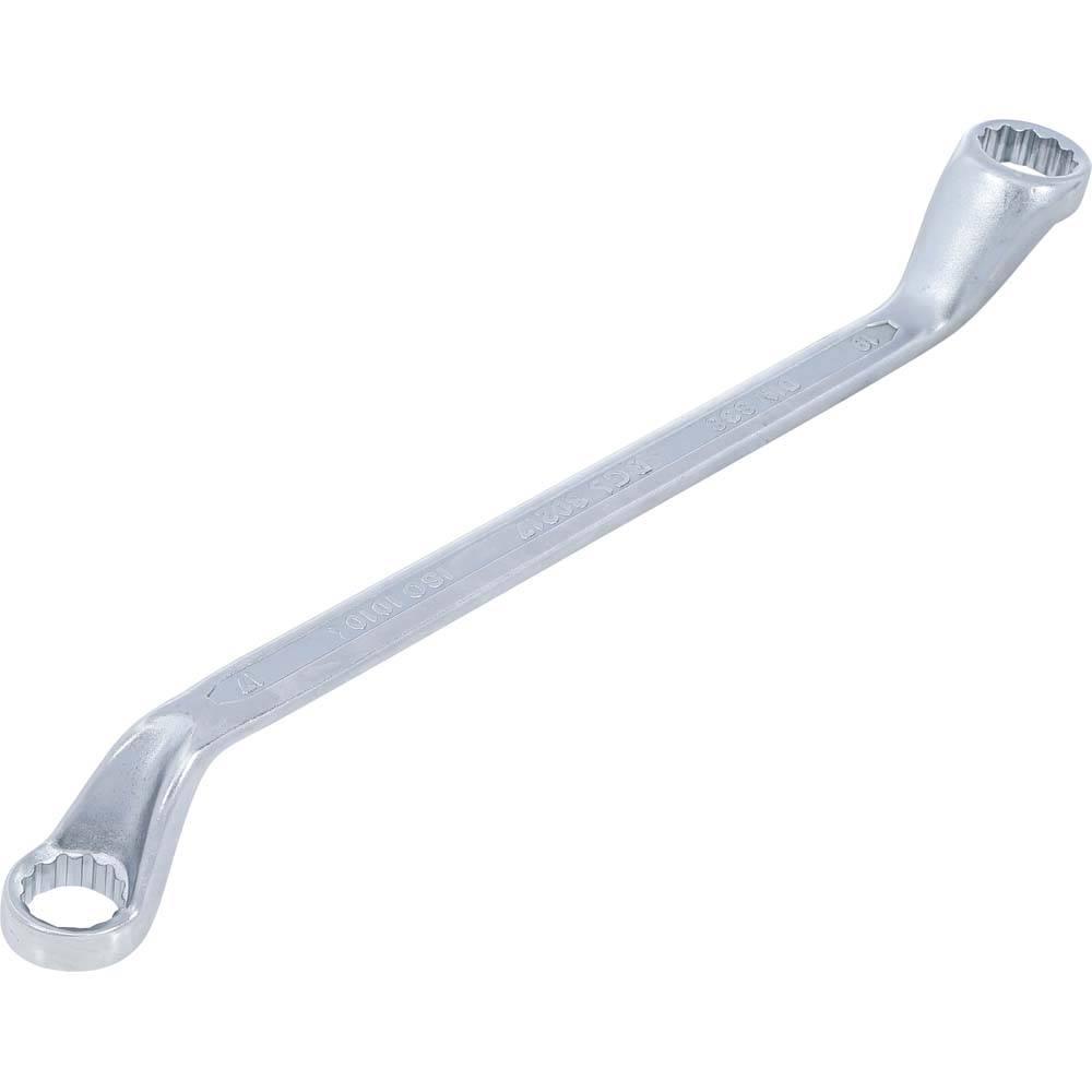 Doppel-Ringschlüssel - Ringseiten 75° gekröpft - Größe 17 x 19 mm