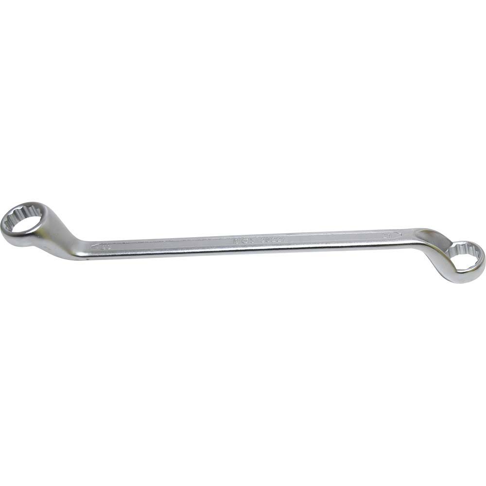 Doppel-Ringschlüssel - Ringseiten 75° gekröpft - Größe 21 x 23 mm