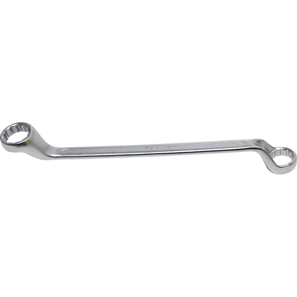 Doppel-Ringschlüssel - Ringseiten 75° gekröpft - Größe 24 x 27 mm