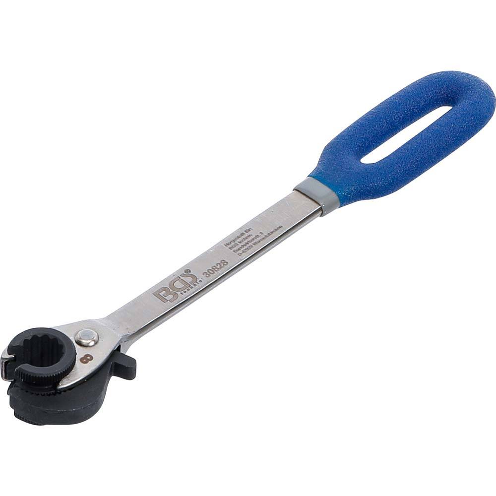 Ratschen-Ringschlüssel - offen - Chrom-Vanadium - Größen 8 mm - Gesamtlänge 195 mm