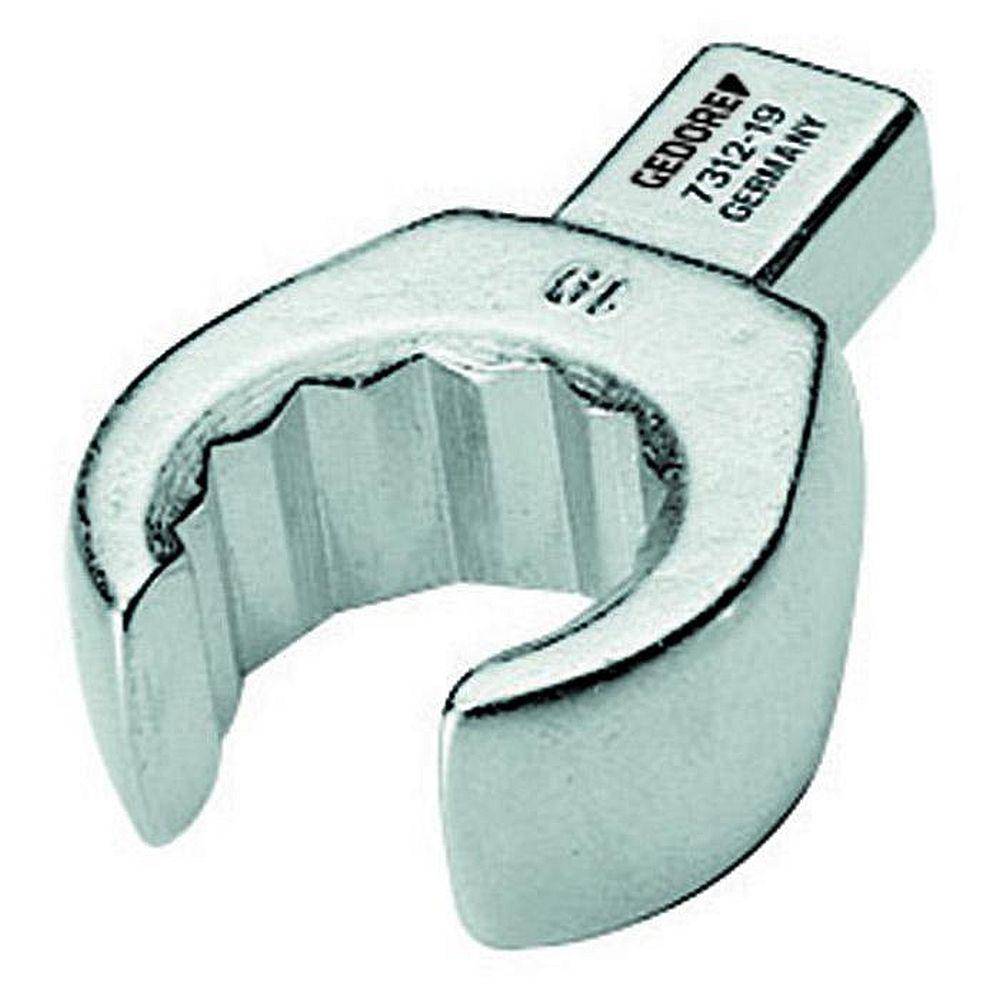 Einsteckringschlüssel offen SE - 9 x 12 Rechteckaufnahme - Schlüsswelweite 22 mm - Kopfhöhe 15 mm - Kopfbreite 39,0 mm - Öffnungsbreite 17,0 mm