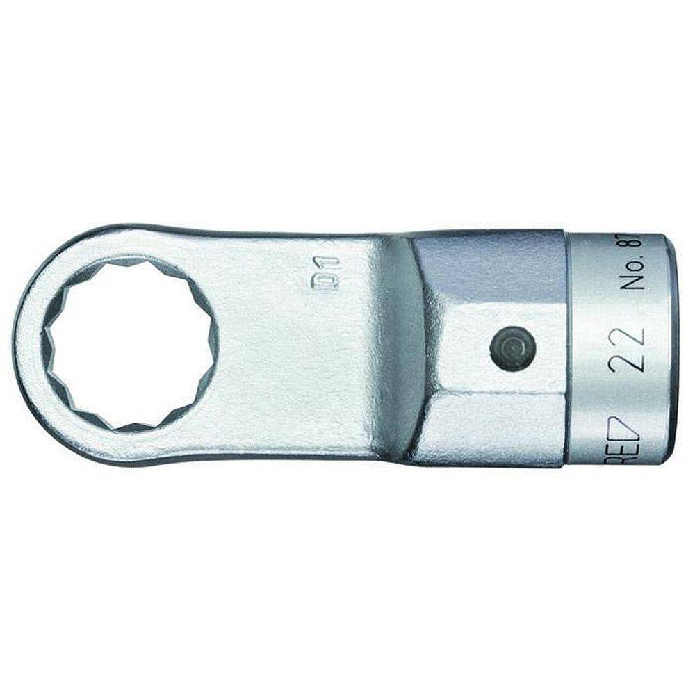Aufsteckringschlüssel 22 Z - Zapfenantrieb - Schlüsselweite 22 mm - Kopfhöhe 15 mm - Kopfbreite 38,0 mm