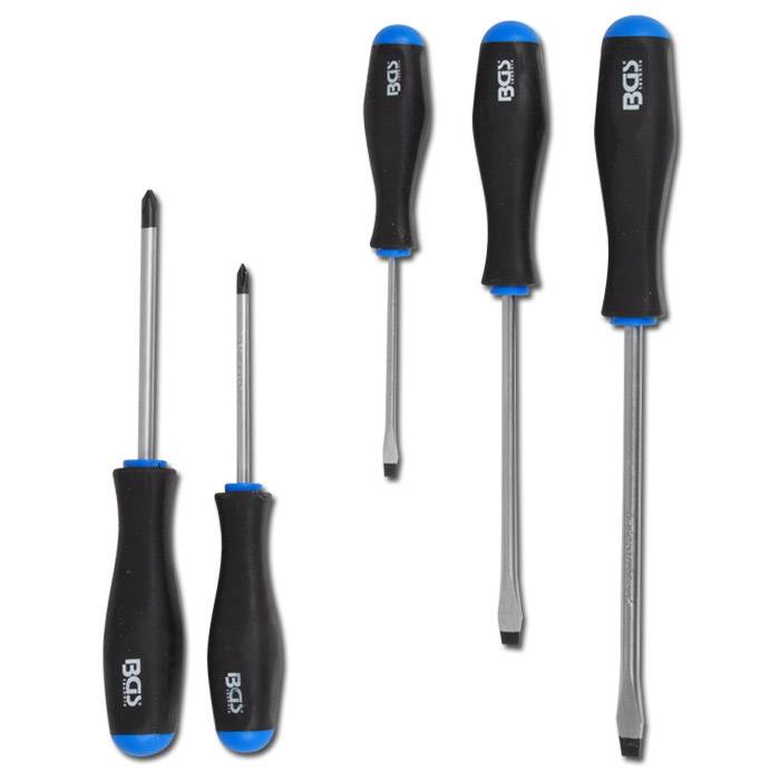 Werkstatt-Schraubendreher-Set - 5-teilig - mit rutschfesten Heften