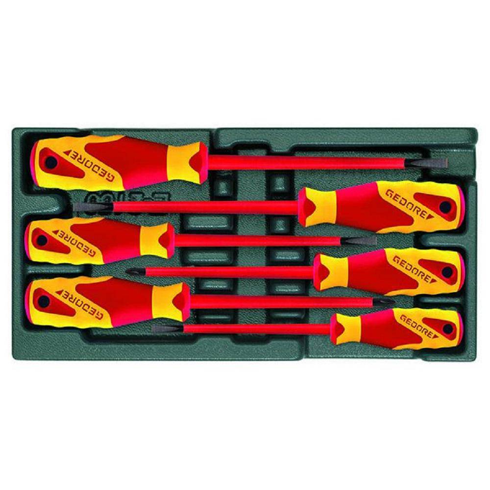 VDE-Schraubendreher-Satz - in 1/3 ES-Modul - 6 teilig