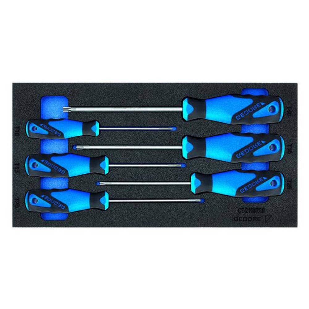 Schraubendreher-Satz - Innen-Torx®mit Stift - in Check-Tool-Einlage - 6-teilig