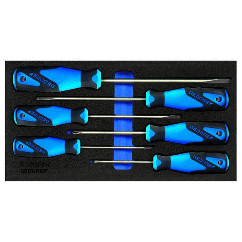Schraubendreher-Satz - in Check-Tool-Einlage - 6-teilig